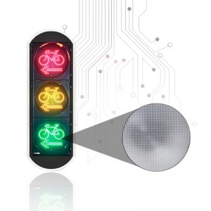 Cyklistický LED semafor so šípkami
