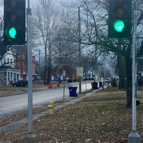 Why are there two traffic lights in one lane?