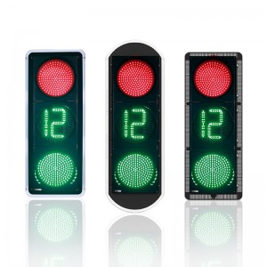 Crveni i zeleni semafor na cijelom ekranu s odbrojavanjem