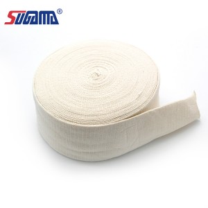 Medical white elasticated tubular cotton bandages