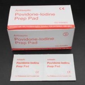 گرم وڪرو ميڊيڪل povidone-iodine تياري پيڊ
