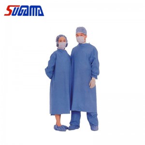 3. līmeņa ķirurģiskie tērpi, bioloģiski noārdāms AAMI 3. līmeņa ķirurģiskais tērps, vienreiz lietojams trikotāžas aproce AAMI 3. līmeņa ķirurģiskais tērps