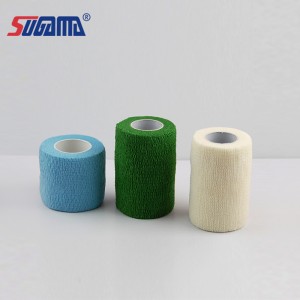 Factory made waterproof self printed non woven/cotton adhesive elastic bandage