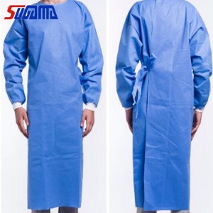 Level 2 Surgical Gowns Biodegradable AAMI Theem 2 Surgical Gown Disposable Knitted Cuff AAMI Level 2 surgical gown