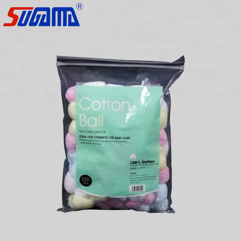 Medical Use Sterile Absorbent Bulk Colored Cotton Balls - China