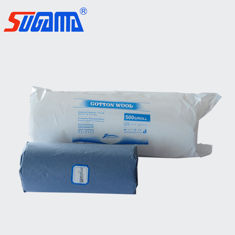 100% Pure Cotton Fabric Surgical Medical Cotton Roll Absorbent