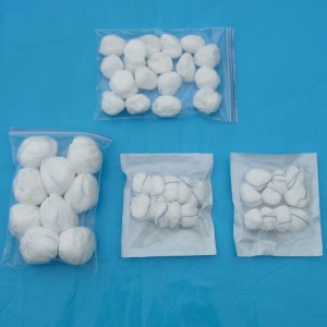 Gumamit ang Ospital ng Mga Disposable Medical Products na Mataas ang Sumisipsip na Lambot 100% Cotton Gauze Ball