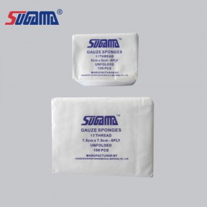 surgical medical absorbent non sterile 100% cotton gauze swabs blue 4×4 12ply