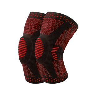 OEM Customized Sports Knee Support -  Sport Adjustable Nylon Knitted Knee Brace Sleeve  – Senyu