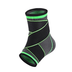 Wholesale Best Ankle Support - Elastic Green Ankle Support Sleeve-Strap Design – Senyu