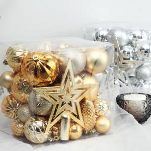 Mais popular Personalizado decorativo diferentes cores plástico bolas de natal ornamentos árvore de natal pingente presentes de ano novo
