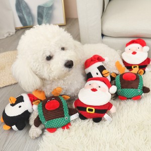 Manufacturer Plush Squeaky Toy Christmas Toy Chew Toy Para sa Mga Alagang Hayop Interactive Stuffed Pets Toys
