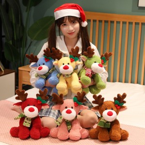 Fa'atau A'oa'o Meata'alo Reindeer Plush Toy Elk Stuffed Toy Deer Decoration Kirisimasi