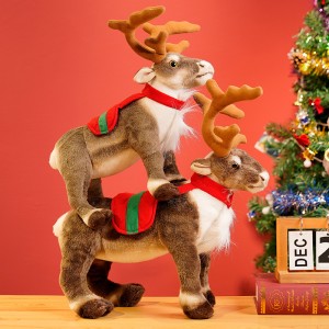 Fektheri e rekisoang ka kotloloho ea Keresemese Reindeer Plush Stuffed Elk Presents Bakeng sa Mokhabiso oa Keresemese