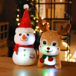 CE ASTM Verlichte sneeuwpop Verlicht rendier 's nachts voor vrolijke kerstcadeaus en decoraties