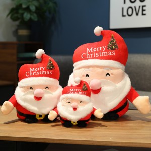 Santa Clause Krishtlindjesh 20 cm Kukulla lodrash të buta të mbushura për Krishtlindje