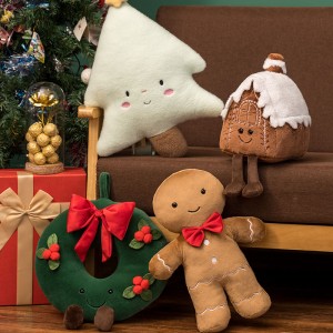 Cute Flurry Stuffed Gingerbread Man Χριστουγεννιάτικο Δέντρο Χριστουγεννιάτικο στεφάνι Gingerbread House Φεστιβάλ Διακόσμηση
