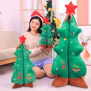 Оптовая продажа музыкальная рождественская елка с подсветкой высокого качества плюшевая рождественская елка для украшения дома