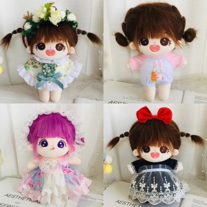 A boneca bonito do OEM 20cm veste a roupa da boneca do luxuoso de Kpop para a boneca do algodão popular para fãs dos ídolos