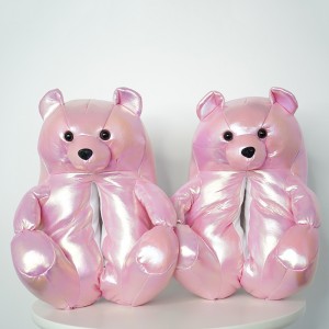 သားရေ Teddy Bear Slipper သည် တရုတ်နိုင်ငံမှ ထုတ်လုပ်သူ ဆံပင်ရှည် Indoor House Slippers ဖြစ်ပါသည်။