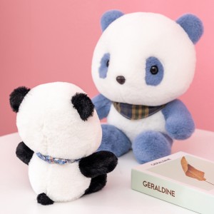 Zoo nkauj Tshiab Stuffed Mos Plush Panda Stuffed Toy Hugging Tsiaj Panda Pillow Rau Hnub Yug Khoom Plig