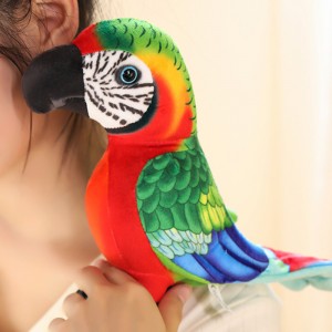 Simulasi Mainan Bantal Burung Beo Mewah Realistik Boneka Binatang Boneka Untuk Hadiah Kanak-kanak