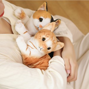 Lifelike Creative Pillow Stuffed Toy Cat Kitty Plush Animal Fluffy Toy Para sa mga Bata