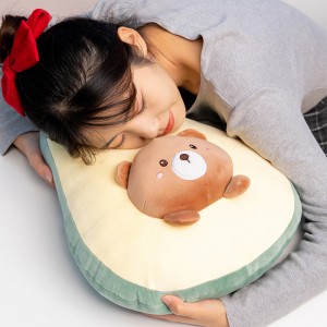 ການອອກແບບໃຫມ່ທີ່ຫນ້າຮັກ Plush Stuffed ຫມາກ Pillow ສັດ hugging plushies ຂອງຂວັນ
