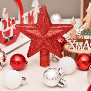 زينة عيد الميلاد البلاستيكية المختلطة الألوان، حزمة بدلة الكرة، الحلي الصغيرة، زينة معلقة على شكل شجرة لحفلة رأس السنة الجديدة