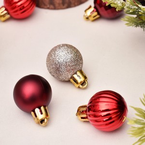 Pronta à spedire 99 pezzi / pacchettu 3cm Ballu di Natale Arburu di Natale Hanging Plastic Ornament Ball Decoration Holiday