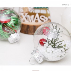 ປີໃຫມ່ 30pcs 6cm ບານວັນຄຣິດສະມາດ 7 ການອອກແບບ Assortment Shatterproof Ornaments Bulk For Wedding Party Xmas Decor