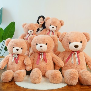 Custom Color and Size Kawaii Large Stuffed Toy Teddy Bear Jumbo Plush Cervical Bear for natalis tribuisti munera