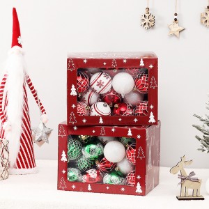 Fábrica de China Boa calidade Prezo amigable Bolas de Nadal Adornos para árbores con pintura de cor