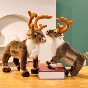 Ifekthri Ithengisa Ngokuqondile I-Christmas Reindeer Plush Elk Elk Iphresenta Umhlobiso KaKhisimusi