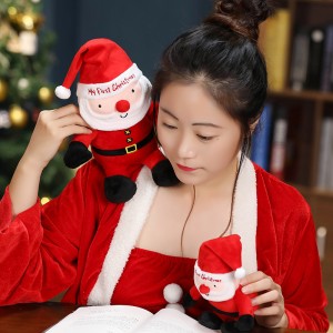 Facory Good Price Plush Santa Clause Soft Soothing Towel Decoration Christmas For Festival