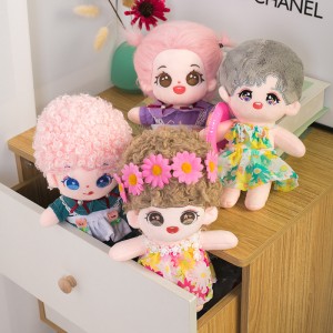ตุ๊กตาผ้าฝ้ายตุ๊กตาทำมือสวยน่ารักพร้อมชุดตุ๊กตาแบบกำหนดเอง Kpop Original Design