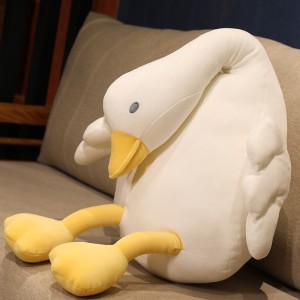 Roztomilá bílá velká plyšová labuť objímací polštářek Labuť plyšová hračka pro dárky pro holčičku