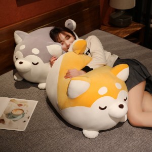 New Kawaii Husky Stuffed Animal Fat Dog Lahlela Pillow Mokete oa Letsatsi la tsoalo Limpho