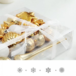Sprængsikker julekuglepynt sæt plastik kugler i blandet størrelse vedhæng til træ bryllupsfest dekoration