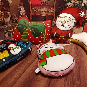 CE ASTM Ornamen Natal Bantal Mewah Natal Dekoratif Untuk Pesta Rumah Dan Meja