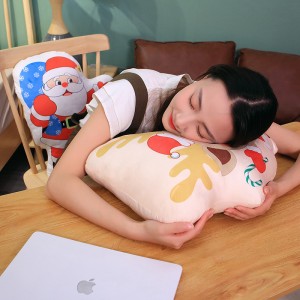 မတူညီသောဒီဇိုင်းများ Plush Christmas Cushion Creative Soft Stuffed Christmas Pillow Cushion အိမ်နှင့်ရုံးကိုအလှဆင်ပါ။