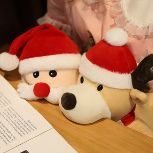 Puppet Santa Snowman Elk Plush Cov Khoom Ua Si Chaw Tsim Tshuaj Tshiab Tsim Stuffed Plush Tes Puppet