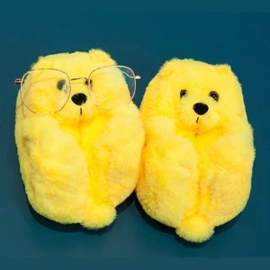 Mote teddybjørn tøfler for barn størrelse unisex bjørn tøfler varm innendørs tøfler hjemme