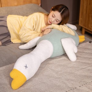 Custom Super Quality Soft Plush Goose Stuffed Toys Long Pillow ສໍາລັບການຕົກແຕ່ງເຮືອນ
