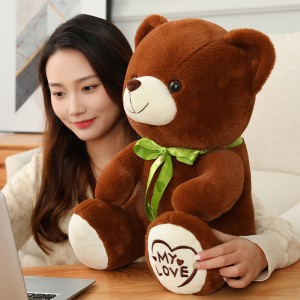 Creative Design Kawaii Stuffed Tsiaj Me Teddy Bears In Bulk Rau Valentine's Day Thiab Niam Hnub