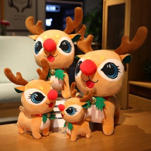 Multisized gestoppt Santa Clause Snowman Plüsch Red Nosed Reindeer Gestoppt Toy Fir Chrëschtdag