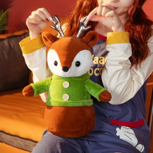 बच्चों के लिए रचनात्मक मनमोहक आलीशान भरवां सांता स्नोमैन एल्क खिलौना गुड़िया महोत्सव उपहार