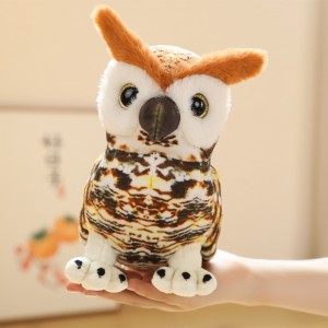 Simulation Custom Stuffed Plush Owl With Big Eyes Soft Toy Creative Plushies ສໍາລັບຂອງຂວັນເດັກນ້ອຍ