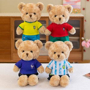 Hot Rekisa 35cm Plush Toy Football Players Teddy Bear Soft Plushies For Football Fans