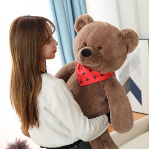 Adorable Stuffed Toy Good Quality Cute Plush Toy Teddy Bear With Scarf Can Custom Size And Colors Personalized